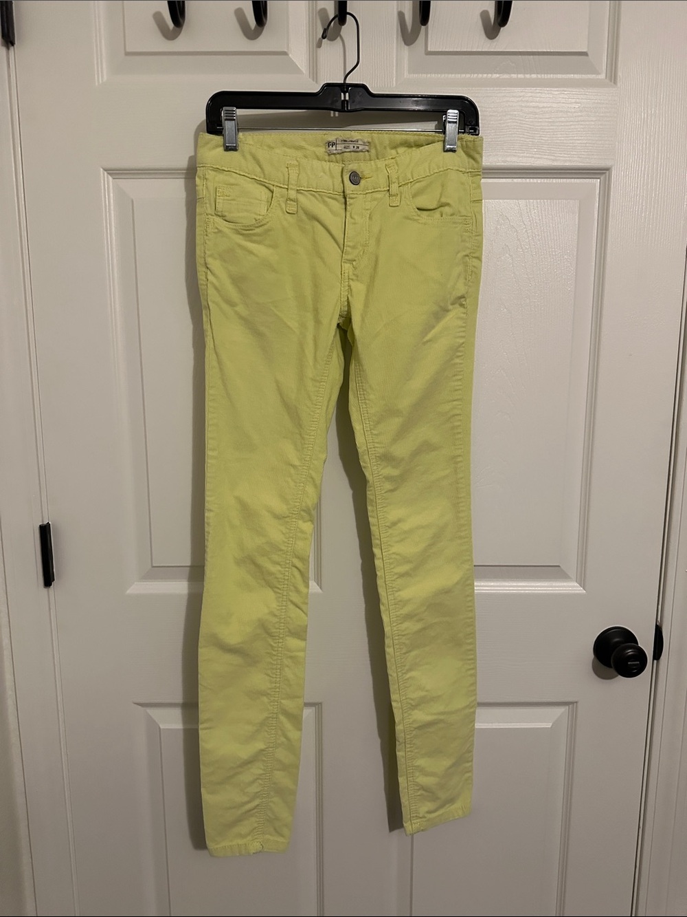 Free People Skinny Pants in Lemon Yellow